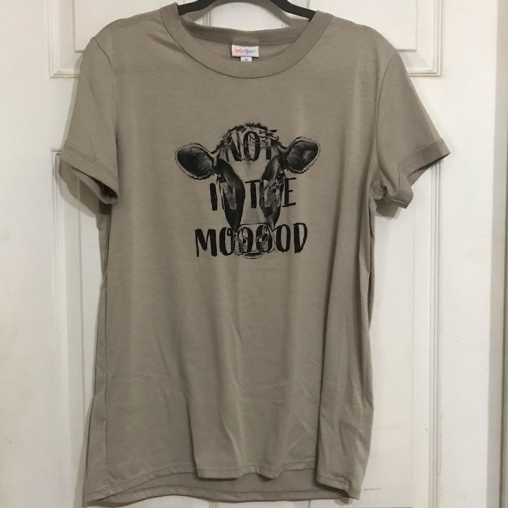 LuLaRoe Cow “Not in the Mood” Tee